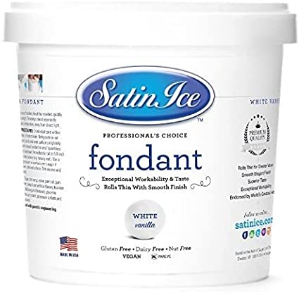 Satin Ice Rolled Fondant - White - Vanilla - 1 kg