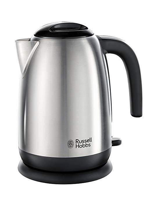 Russell Hobbs 23910 Adventure Brushed Stainless Steel Electric Kettle, Open Handle, 3000 W, 1.7 Litre