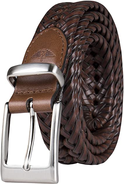 Dockers Men's Leather Braided Casual and Dress Belt