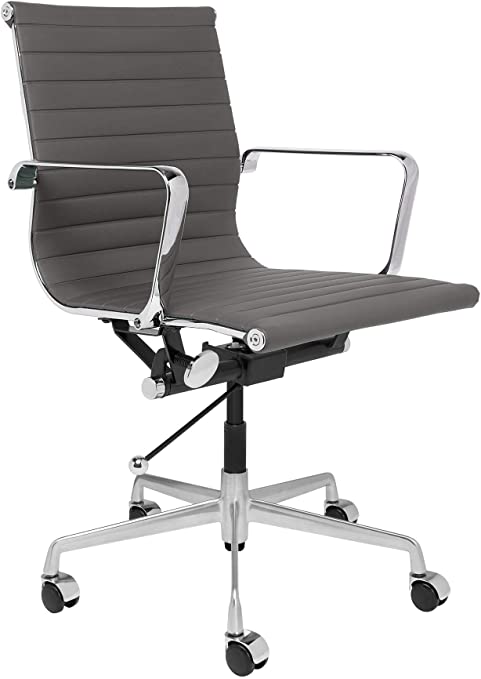 SOHO Ribbed Management Office Chair (Dark Grey)