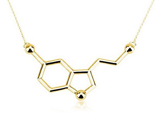 Mother's Day Deals SENFAI My Chemical Romance Necklace Serotonin Molecule Simple Necklace Pendants for Women Chemistry Necklace