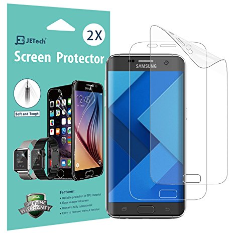 Galaxy S7 Edge Screen Protector, [Full Coverage], JETech SOFTOUGH 2-Pack TPE Ultra HD Screen Protector Film for Samsung Galaxy S7 Edge