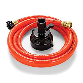 Camco 22999 RhinoFLEX Gray Clean System with Hose and Jet Rinser Cap-Ideal for Flushing Black, Grey Water or Tote Tanks 5/8" Inside Diameter (Orange)