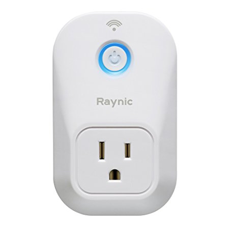 Raynic Wireless Switch WiFi Socket Outlet US Plug, Turn On/Off Electronics Remote From Anywhere Via Free IOS/Android App Remote Control with Timer Function