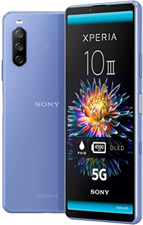 Sony Xperia 10 III - 6.0 Inch 21:9 Wide™ FHD  HDR OLED display - Triple lens camera - 3.5 mm audio jack - Android 11 - SIM free - 6GB RAM - 128GB Storage - IP65/68 rating - Dual SIM hybrid* - Blue