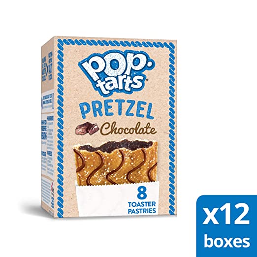 Pop-Tarts Pretzel, Breakfast Toaster Pastries, Chocolate, 96Count (Pack Of 12, 13.5 Oz Boxes)