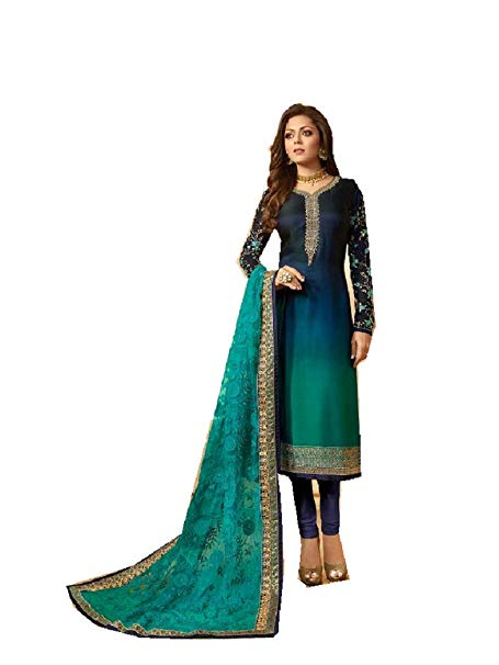 Delisa Designer Wedding Partywear Silk Embroidered Salwar Kameez Indian Dress Ready to Wear Salwar Suit Pakistani LTN