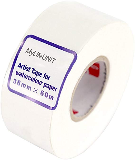 MyLifeUNIT White Artist Tape for Watercolor and Canvas (1-1/2 Inch x 60 Yards)