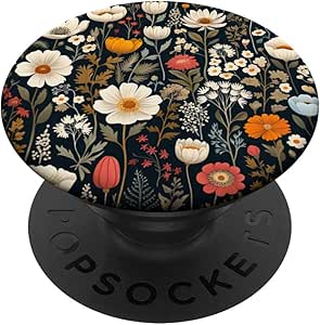 Mixed Flower Bouquet Floral Pattern Wildflowers PopSockets Standard PopGrip