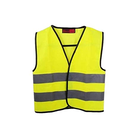 Baratec Yellow Hi Viz High Visibility Childrens Kids Vest Waistcoat - Ages 4-12