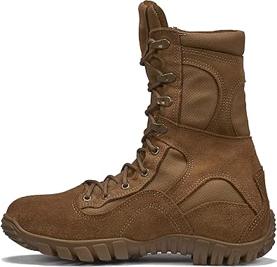 Belleville C793 8” Waterproof Assault Flight Military Boots for Men - Coyote Brown Army/Air Force AR 670-1/AFI 36-2903 Compliant with Vibram Ibex Outsole; Berry Compliant