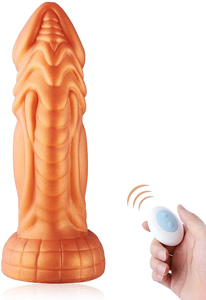 Hismith 8.25'' Vibrating Dildo with 3 Speeds   4 Modes with KlicLok System-Slightly Curved Silicone Dong for Advanced Users -7" Insert-able Length, Max Girth 6.9" - Monster Series