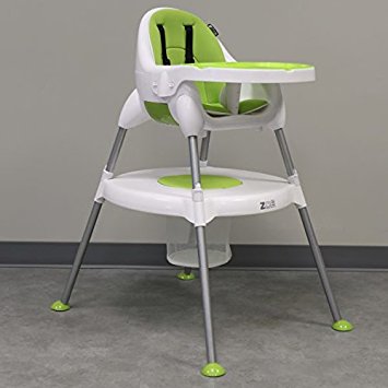 ZOE 5-in-1 BEST CONVERTIBLE HIGH CHAIR, BOOSTER SEAT & TODDLER TABLE & CHAIR SET (Lime Green)