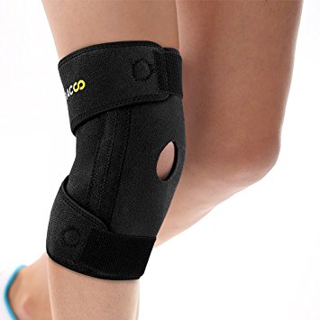 Bracoo SportsMed Knee Brace with Silicone Gel Knee Pad and Powerful Quad-Spring Stabilizer System