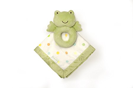 Carter's Rattle and Security Blanket, Green Frog