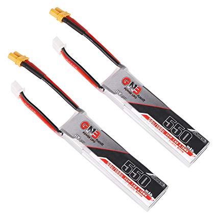 2pcs 550mAh 7.6V 2S LiPo Battery Pack 50C XT30 Connector LiHv Battery for Micro FPV Racing Drone Quadcopter