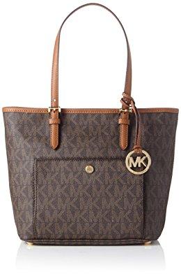 Michael Kors Women's Medium Bag Jet Set Leather Shoulder Tote