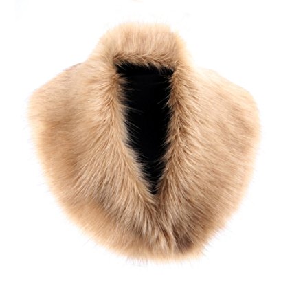 YANIBEST Large Detachable Long Faux Fur Collar for Winter Coat