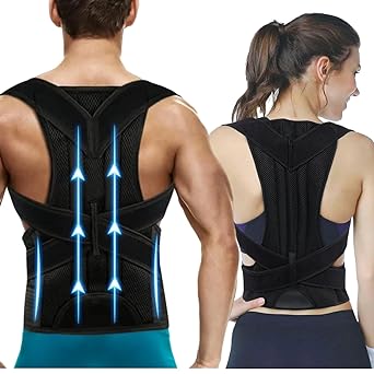 Rücken Geradehalter,Haltungskorrektur Rücken Damen und Herren,Rückenstützgürtel,Verstellbare Rückentrainer für Lordosenstütze, Atmungsaktive Back Posture Corrector