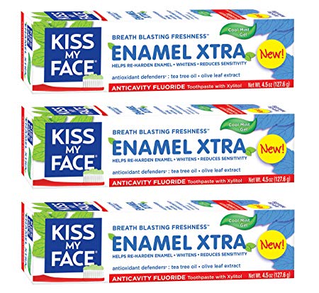 Kiss My Face Signature Bundles Extra Gel Toothpaste & Enamel,4.5 oz,3 Count