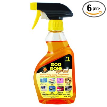 Goo Gone Spray Gel, Citrus, 12-Ounce Bottles (Pack of 6)