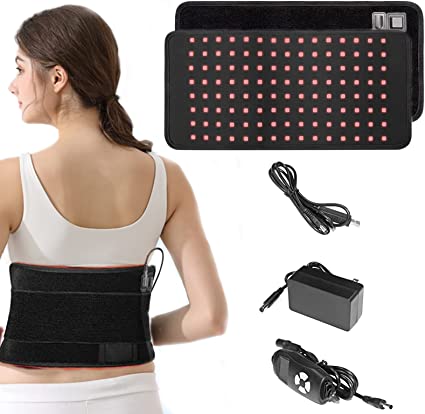 Red Light Therapy, Infrared Light Therapy Belt Device, Light Therapy Device for Body Pain Relief, Wearable with Timer for Muscle Pain in Back, Neck, Legs and Hands.