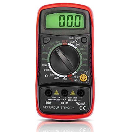 Etekcity MU600 Digital Multimeter / DMM / Multi Tester with hFE Measurement (Certified Refurbished)