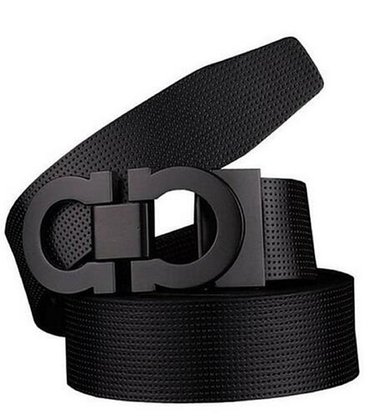 Men's Fashion Smooth Leather Buckle Belt Strap Waistband
