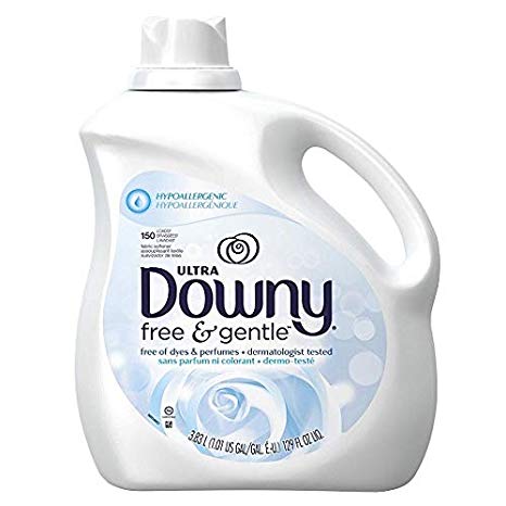 Ultra Downy Free & Gentle Liquid Fabric Conditioner, Pack of 2 Bottles,129 FL oz. ea, 258oz Total