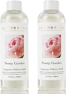 Cocorrína Reed Diffuser Refill - Peony Garden 6.7 oz / 2 Packs Reed Diffuser Oil Refill