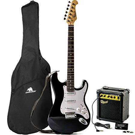 Redwood RS2 Electric Guitar/Redwood 10W Amplifier Beginners Pack - Black