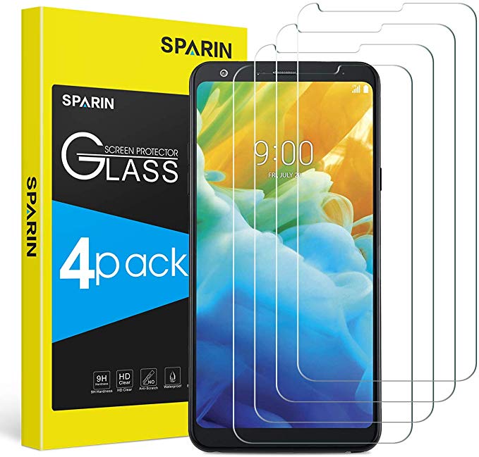 LG Stylo 4 Screen Protector,[4-Pack] SPARIN LG Stylo 4 Tempered Glass Screen Protector with Bubble Free/High Response/Scratch Resistant for LG Stylo 4, 6.2 Inch