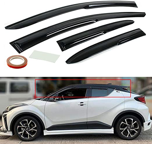 munirater Side Window Visors Deflectors Rain Guard Replacement for 2017-2020 Toyota C-HR CHR