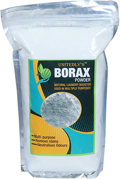 Unitedly's ® Borax Powder 100% Pure with Whitening & Cleaning Power, and for Kids Crystals & Slime (400 gm, White)