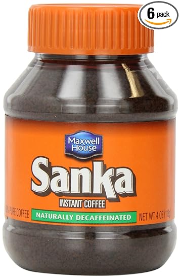 Sanka Decaf Instant Coffee (4 oz Jars, Pack of 6)