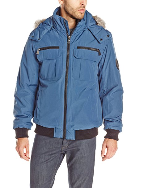 Calvin Klein Men's Artic Bomber Jacket With Removable Hood