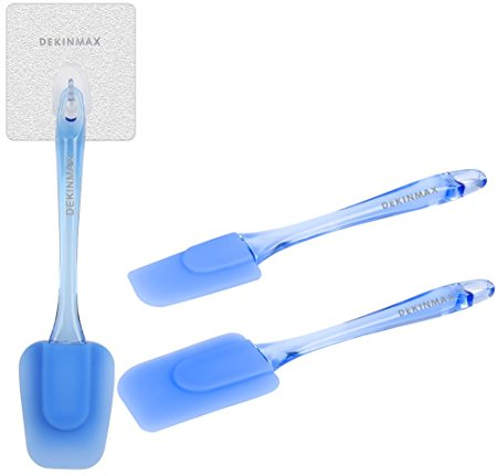 DEKINMAX Silicone Spatula Set & Adhesive Seamless Hook Combo, BPA free, Heat Resistant