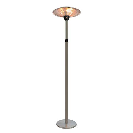 Ener-G  Outdoor Electric Free Standing Infrared Heater with Telescopic Pole, One Size, Silver