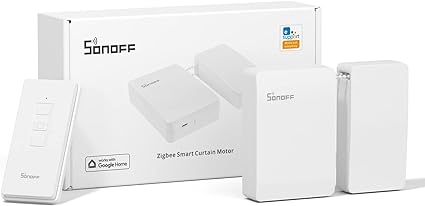 SONOFF Zigbee Smart Curtain Motor, Requires Zigbee 3.0 HUB, Electric Curtain Driver for Remote Control and Home Automation, Compatible with Alexa, Google Assistant and IFTTT