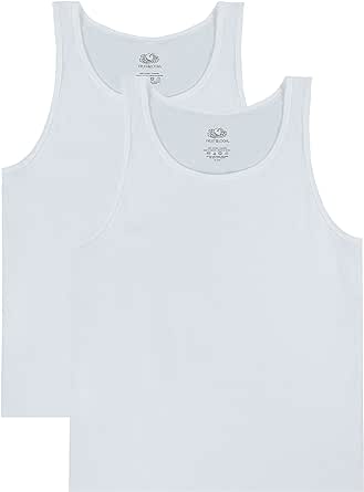 Fruit of the Loom mens Eversoft Cotton Sleeveless Tees, Tank Tops & Muscles, Moisture Wicking & Breathable, Sizes S-4x