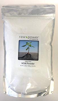 MSM Powder, 100% pure, Raw Power (ONE KILO/2.2lbs/1000g, made in the USA)