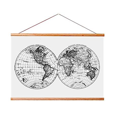 Landmass 24x36 Frame for Scratch Off Map. Magnetic Hanger Frame for Posters and Prints