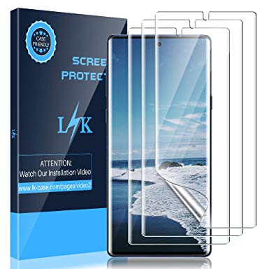 LK [3 Pack] Screen Protector for Samsung Galaxy Note 10 Plus/Note 10  / Note 10 Plus 5G Flexible Film (Ultrasonic Fingerprint Support) Self Healing HD Clear, Case Friendly