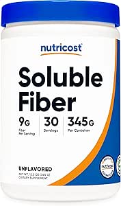 Nutricost Soluble Fiber (Unflavored) 30 Servings - Vegan, Non-GMO, Gluten Free