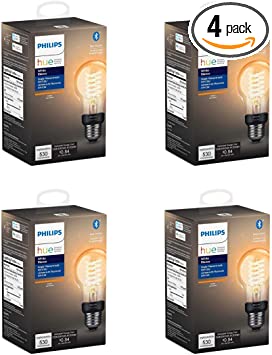 Philips Hue 551770-4 Smart Filament, 4 Pack, A19