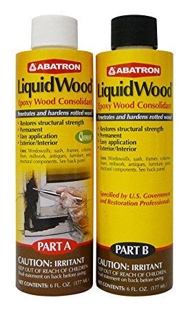 Abatron LiquidWood Kit Epoxy Wood Consolidant 6 oz each, Part A & B