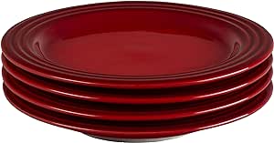 Le Creuset Stoneware Set of 4 Salad Plates, 8.5" each, Cerise