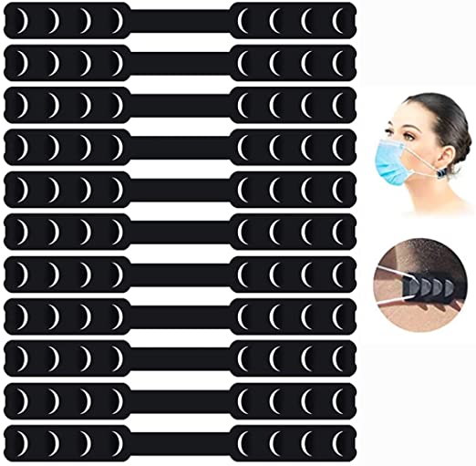 LDream 10 Pack Mask Hook Strap Buckle, 4 Gears Adjustable Ear Savers for Masks, Relieves Discomfort and Pain in Your Ears, Ear Protector Compatible with All Kinds of Mask