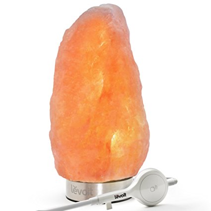Levoit Kyra Himalayan Salt Lamp(4.5 to 6.5 lbs),Hand Carved Natural Hymilian Salt Rock Crystal Lamp with Touch Brightness Dimmer Switch,18/8 Stainless Steel Base,3 Bulbs,UL-Listed Cord and Gift Box