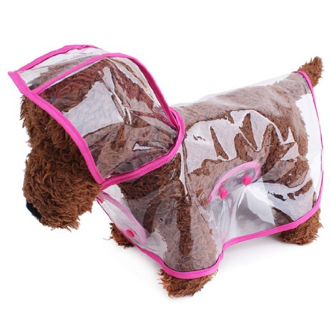 TOPSUNG Waterproof Puppy Raincoat Transparent Pet Rainwear Clothes for Small Dogs/Cats